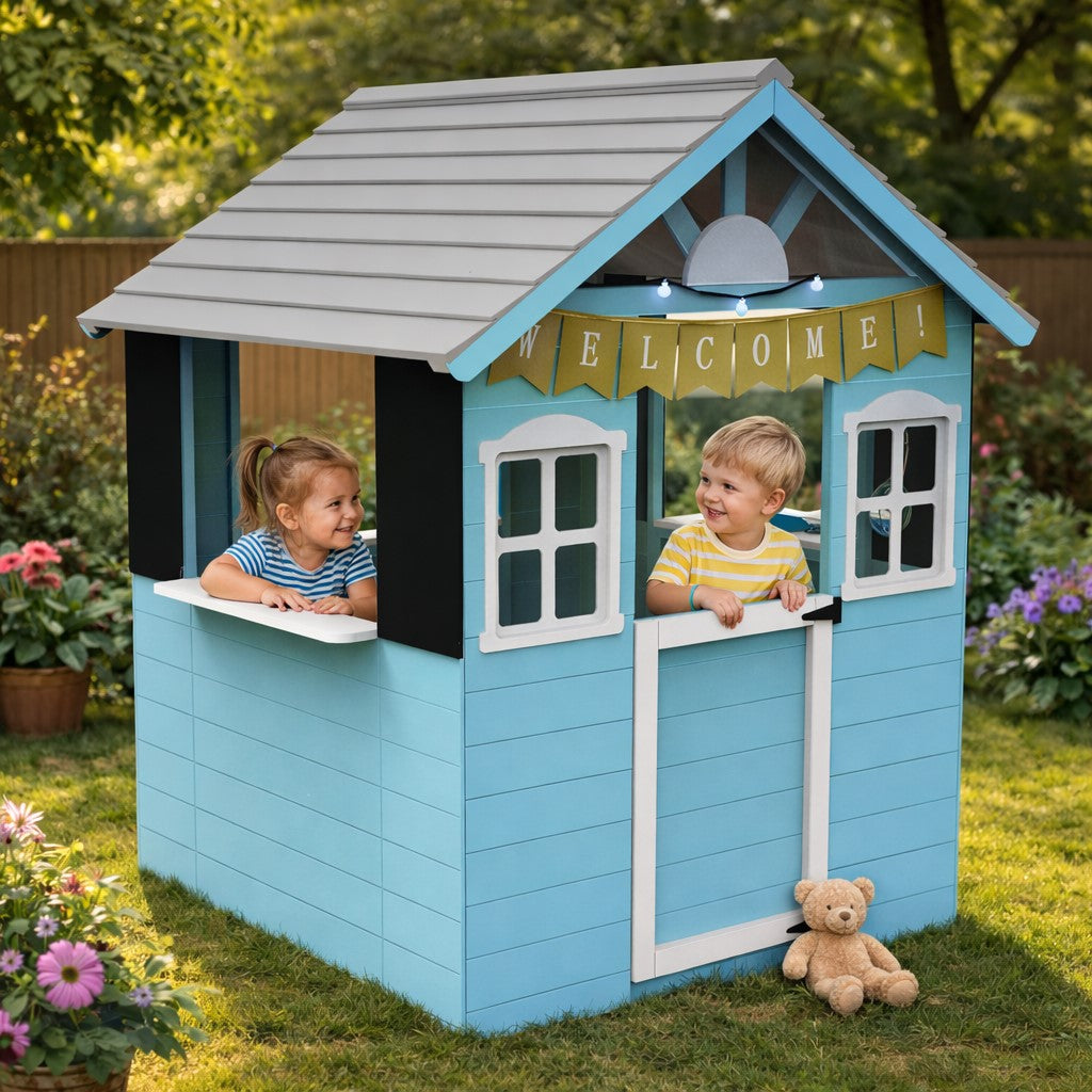 Benbo Kids fa gyermek játszóház kertbe – kb. 110 × 103 × 138 cm