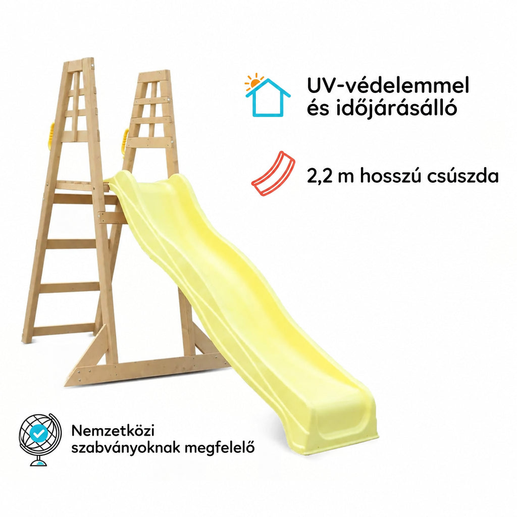Benbo Kids fa kerti mászóka 2,2 méteres csúszdával