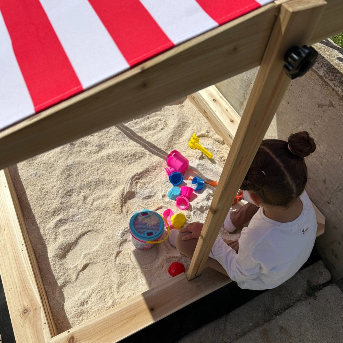 Benbo Kids fa homokozó állítható UV 30+ tetővel – 117 × 117 cm