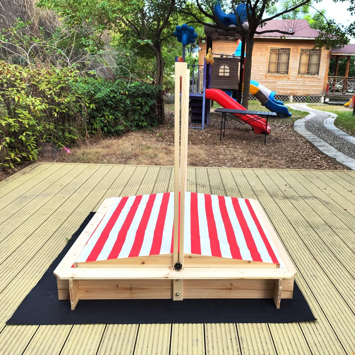 Benbo Kids fa homokozó állítható UV 30+ tetővel – 117 × 117 cm