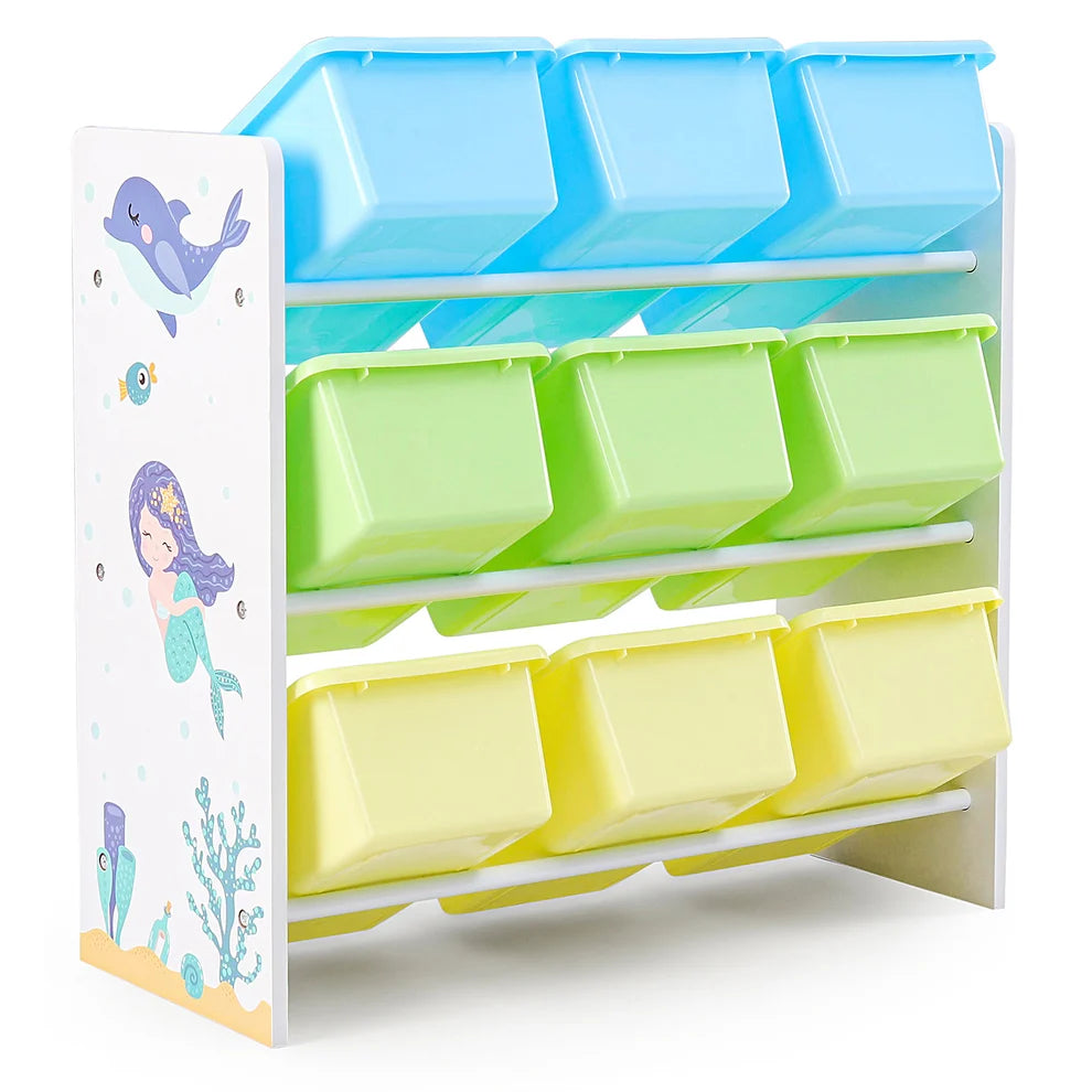 Benbo Kids Mermaid játéktároló 9 kivehető műanyag dobozzal – sellő és delfin