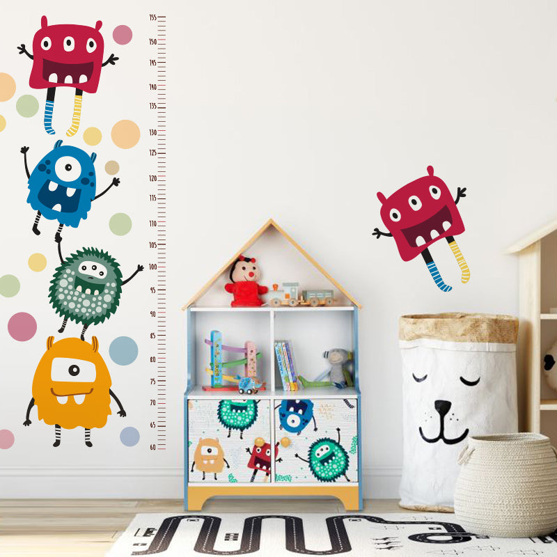 Benbo Kids MONSTER dekorációs falmatrica szett – 4 db, kék-sárga