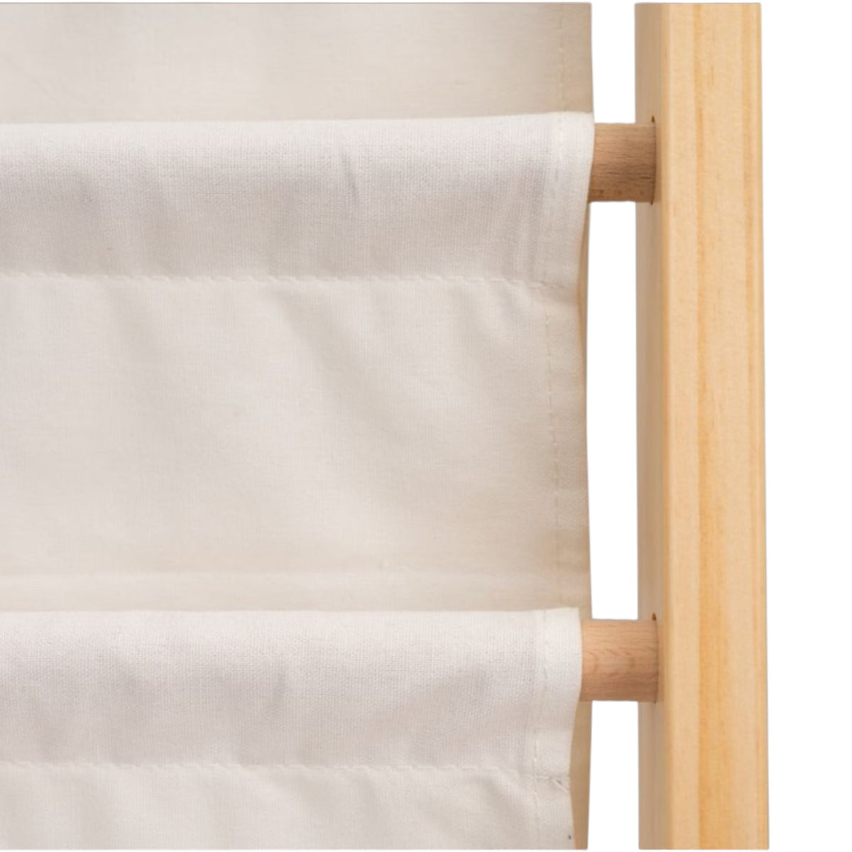 Benbo Kids bambusz gyermek könyvespolc 6 textil rekesszel – natúr-bézs
