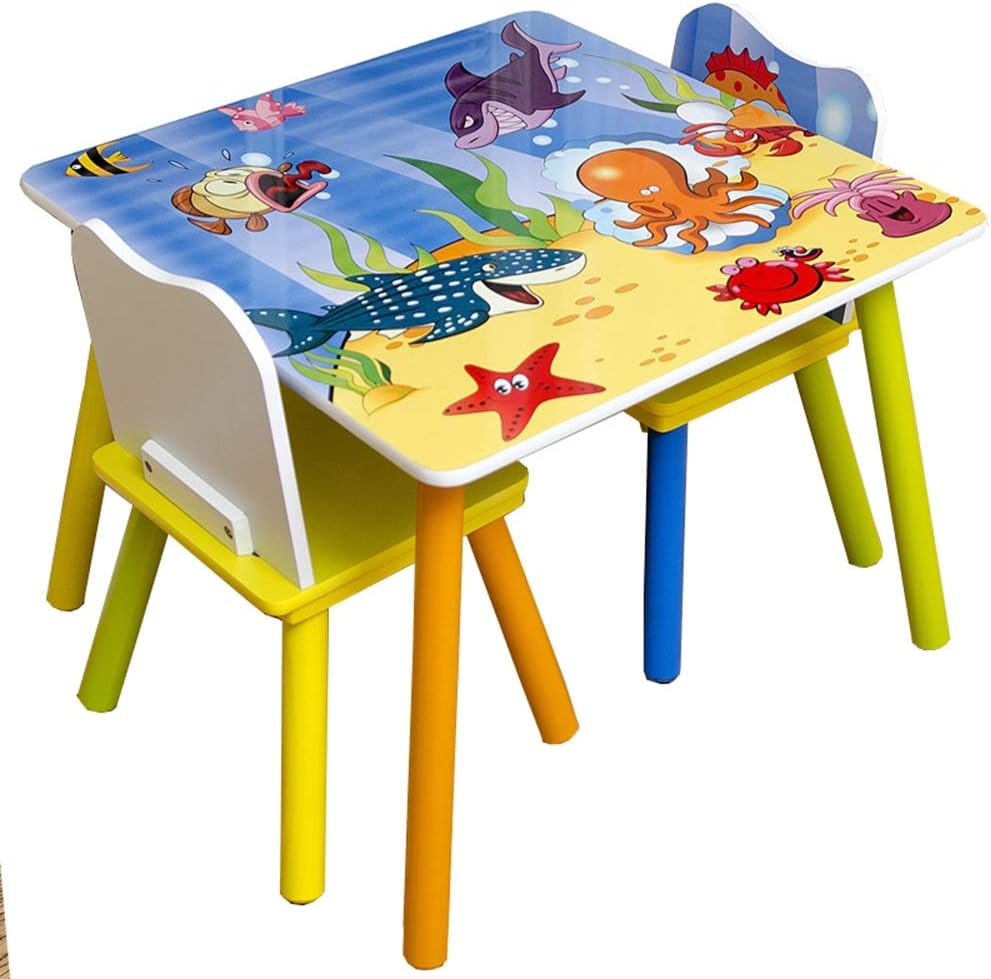 Benbo Kids SEA LIFE gyermekasztal 2 székkel – tengeri állatos