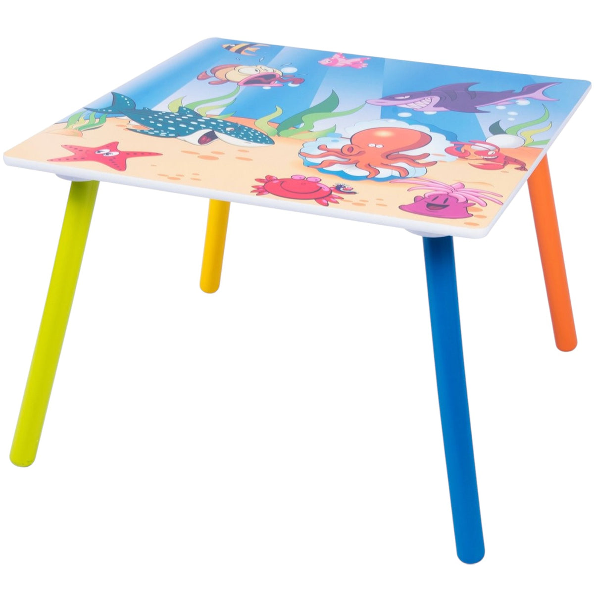 Benbo Kids SEA LIFE gyermekasztal 2 székkel – tengeri állatos