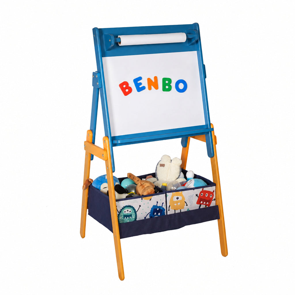 Benbo Kids MONSTER gyermek rajzállvány mágneses táblával, papírtekerccsel és tárolókkal