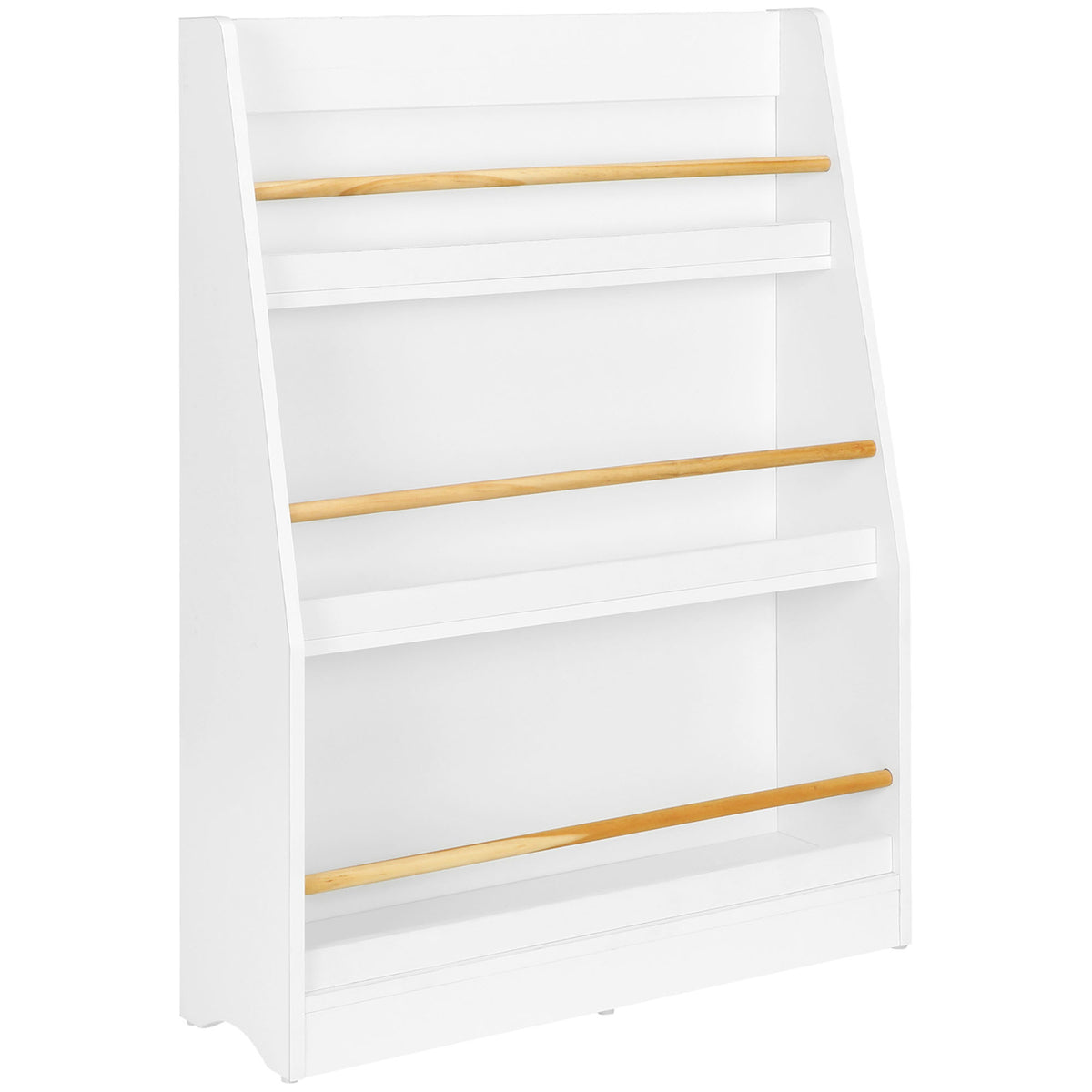 Benbo Kids gyermek könyv- és játéktároló polc 3 szinttel – fehér