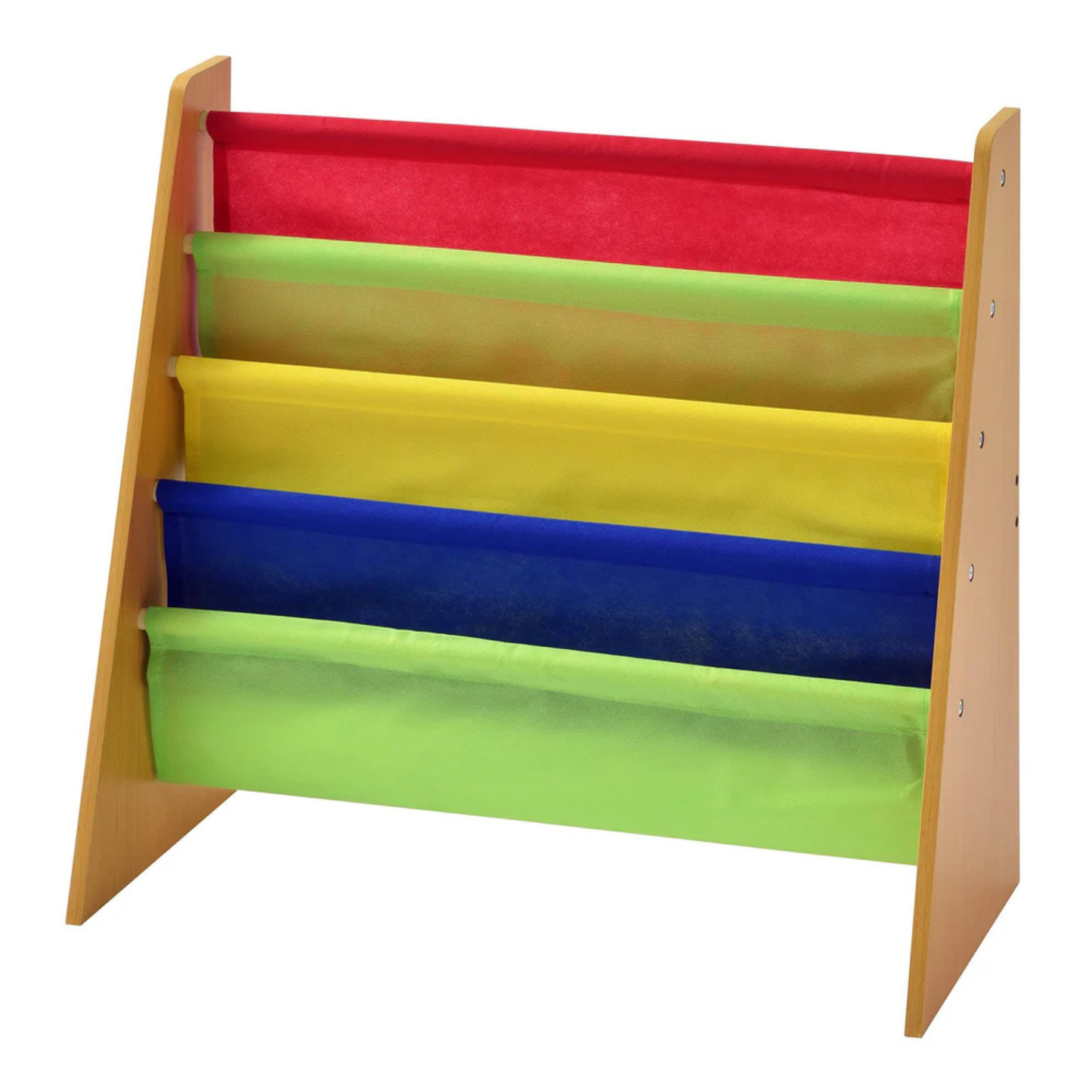 Benbo Kids Szivárvány gyerek könyvespolc színes textil rekeszekkel