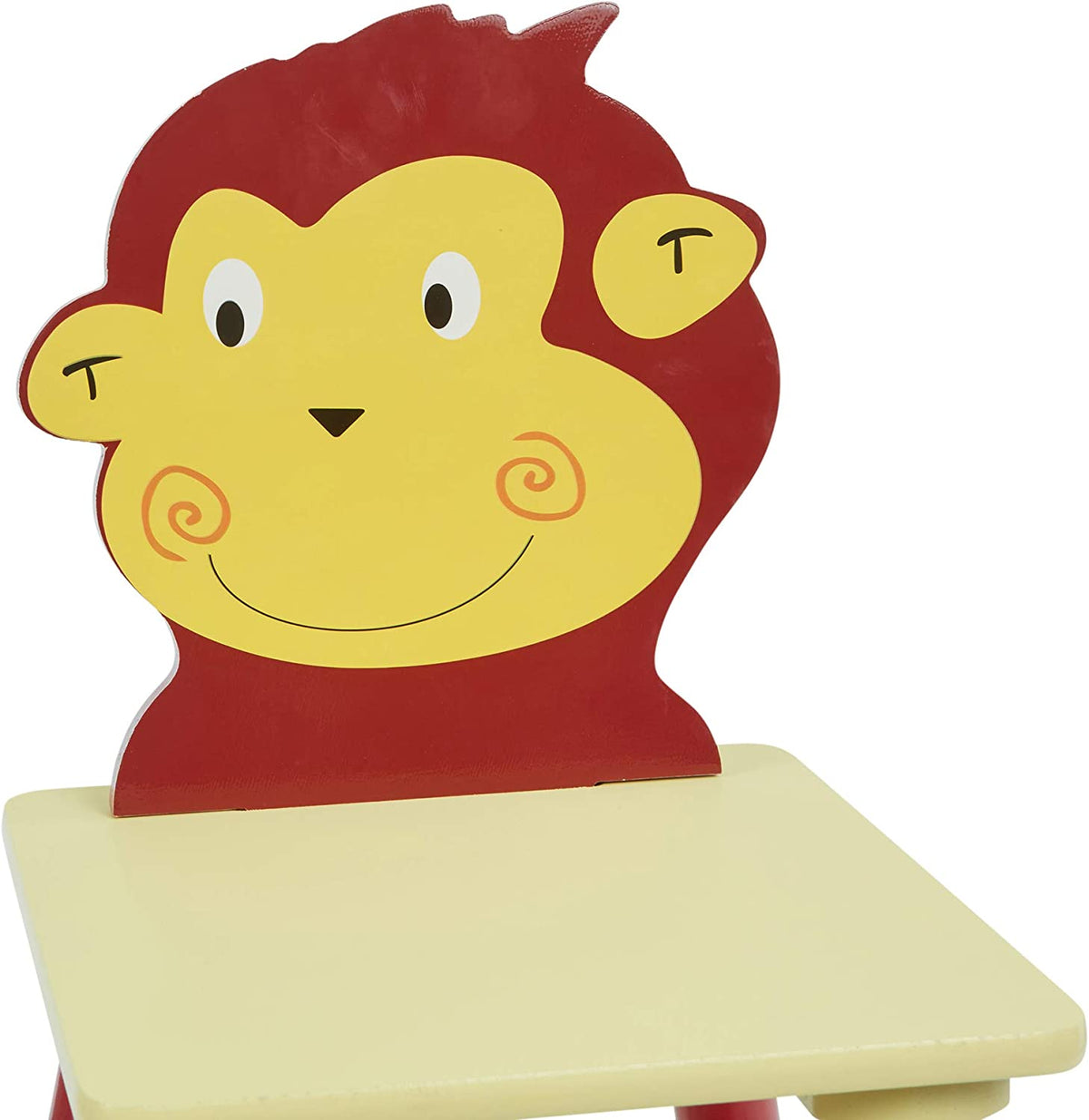 Benbo Kids ANIMALS gyermekasztal 2 székkel – natúr, oroszlán és majom mintával