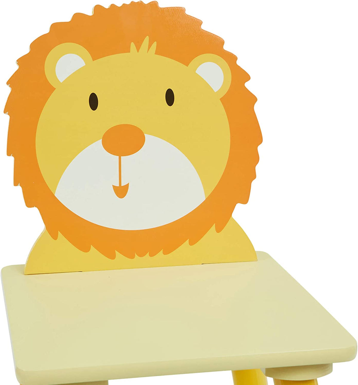 Benbo Kids ANIMALS gyermekasztal 2 székkel – natúr, oroszlán és majom mintával