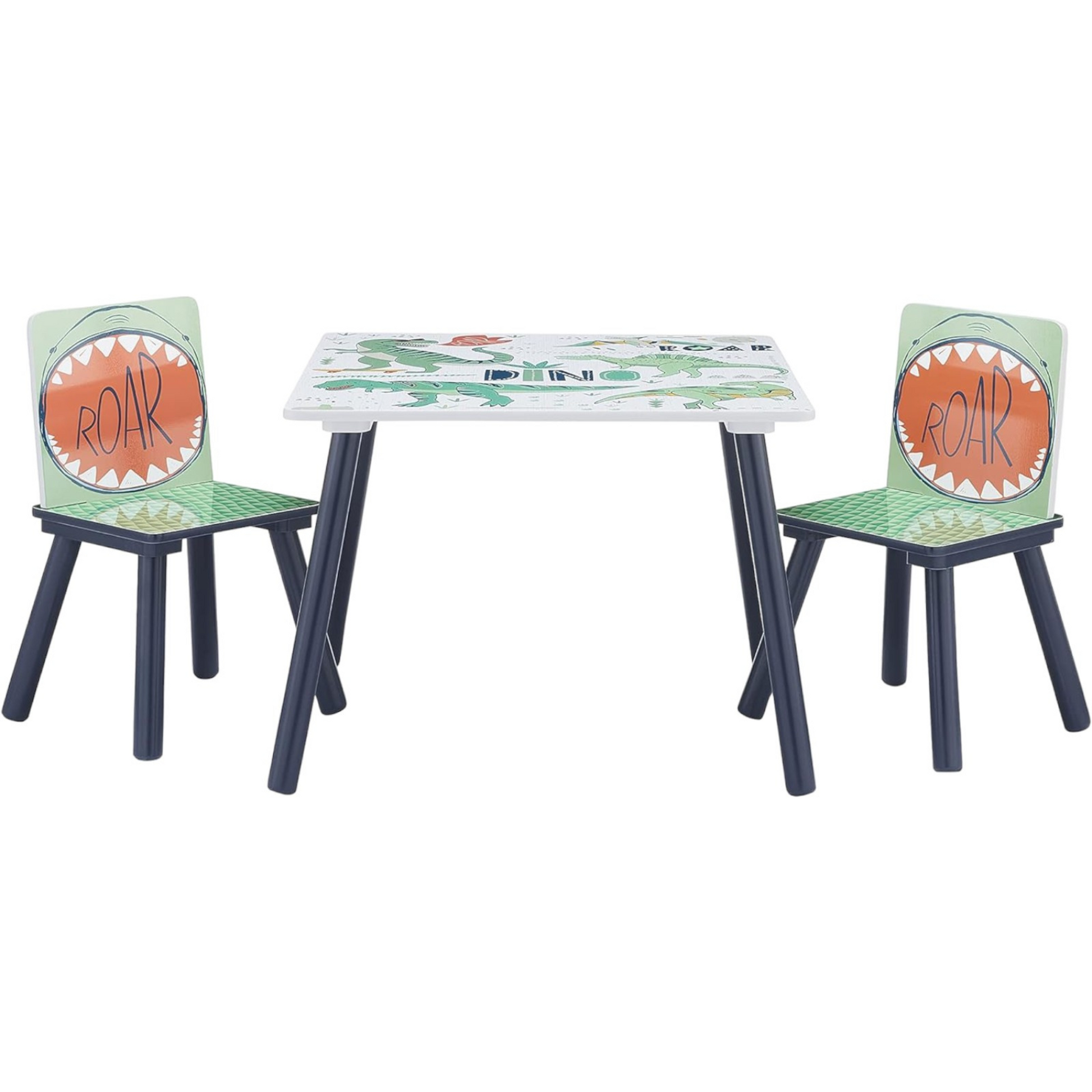 Dinoszauruszos gyerek asztal és két szék – Benbo Kids